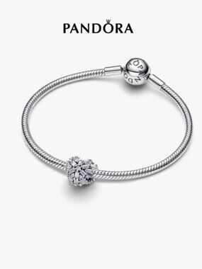 Pandora Sterling Silver Snowflake Cluster Charm Bracelet - Silver